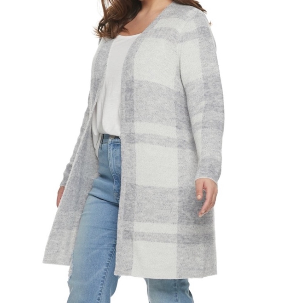 EVRI oversized long metalic cardigan